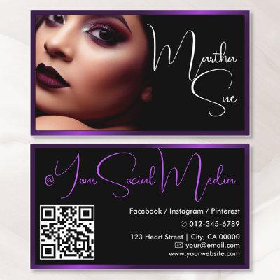 Photo Image Template Influencer Model Dark Purple