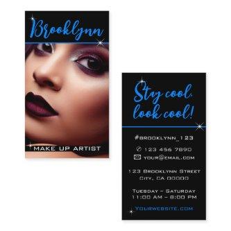 Photo Image Template Modern Cool Neon Blue Slogan