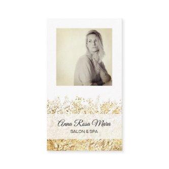 *~* Photo Logo Gold Glitter White Girly Chic