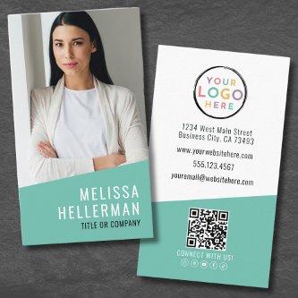 Photo Logo QR Code Modern Professional Vertical