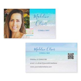 Photo Logo QR Code Ocean Beach Sea Travel Blue