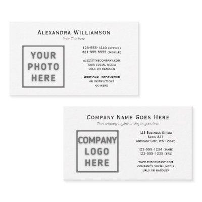 Photo Logo Template Horizontal Front and Back