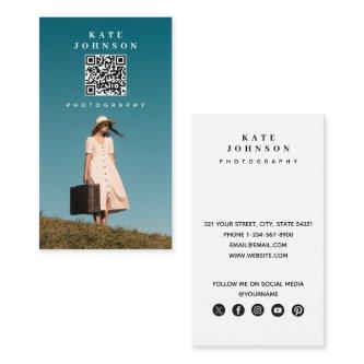 Photo Minimal Photographer QR Code Social Media
