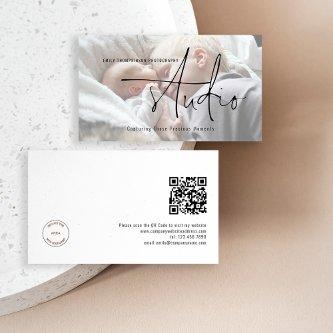 Photo Overlay Logo QR Code Photography Studio
