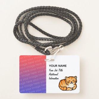 Photo personalized pet carer name badge