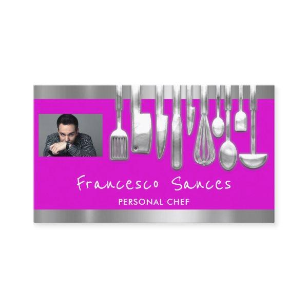 Photo QR Code Personal Chef Cooking Purple