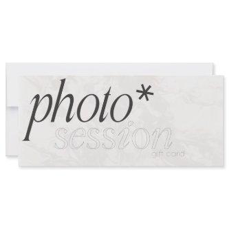 Photo session Gift card, photography certificate