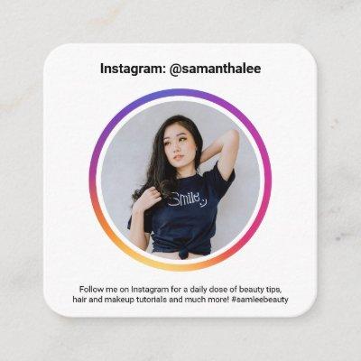 Photo social media Instagram trendy gradient white Square