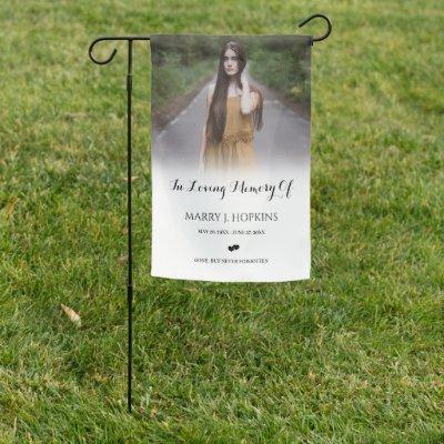 Photo Sympathy Funeral Memorial Tribute Garden Flag