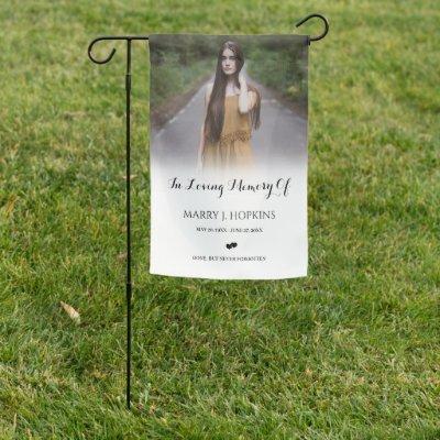 Photo Sympathy Funeral Memorial Tribute Garden Flag