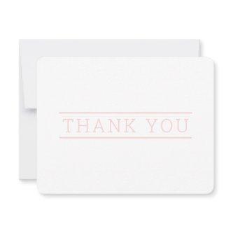 PHOTO THANK YOU simple modern type blush pale pink