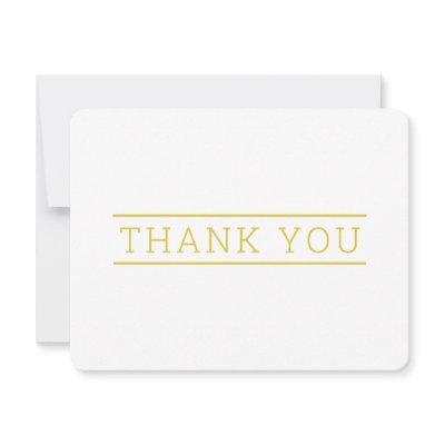 PHOTO THANK YOU simple modern type mustard yellow