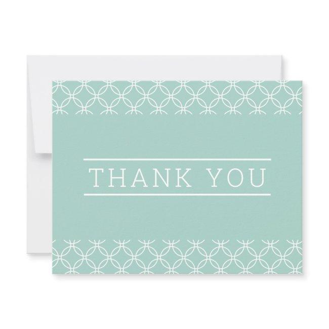 PHOTO THANK YOU simple modern type pastel mint