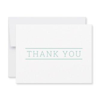 PHOTO THANK YOU simple modern type pastel mint