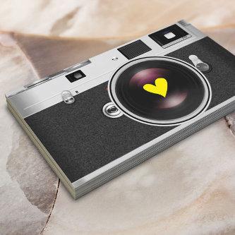 Photographer Camera Yellow Heart Photography