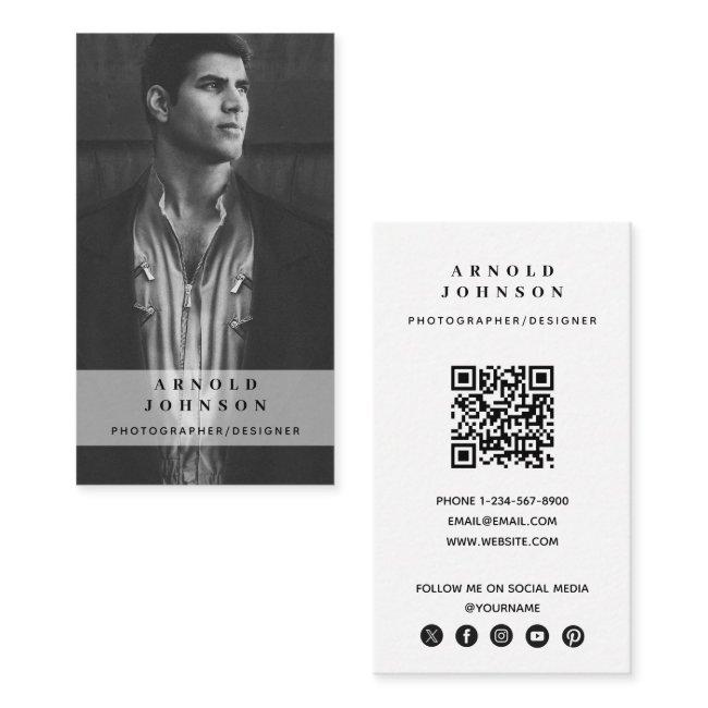 Photographer Designer Photo Social Media QR Code