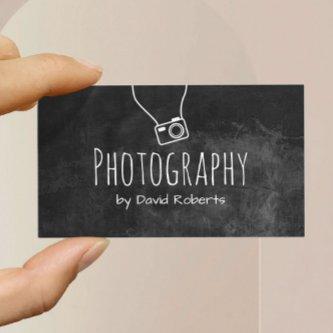Photographer Minimal Camera Rustic Chalkboard