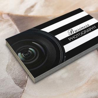 Photographer Modern Black & White Stripes