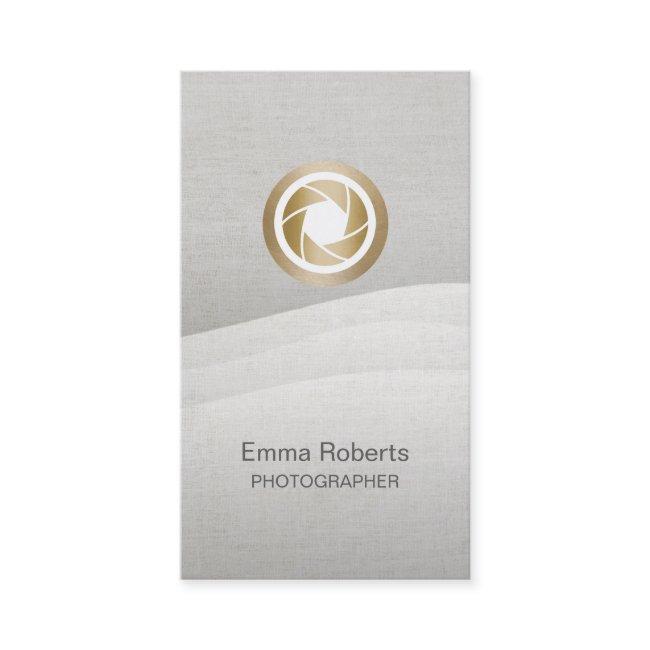 Photographer Modern Gold Shutter Logo Zen Flows