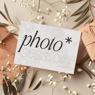 Photography gift card,minimalist photo shoot card