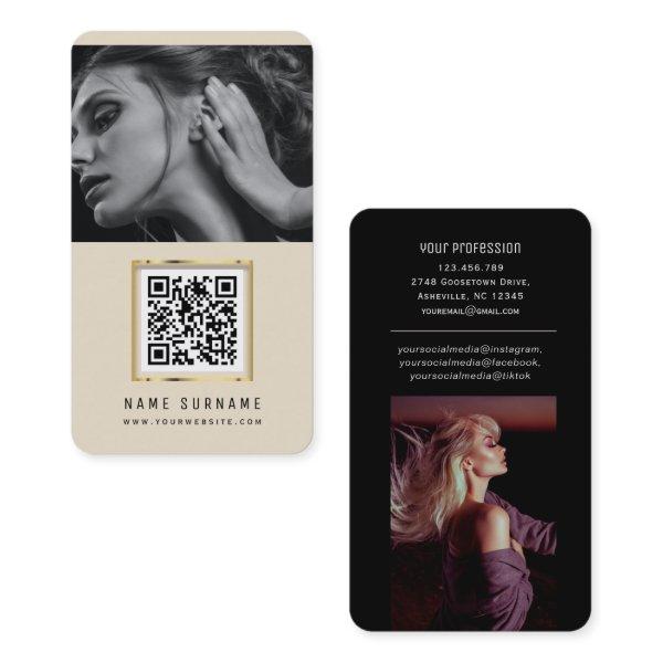photos qr code scannable barcode modern beige