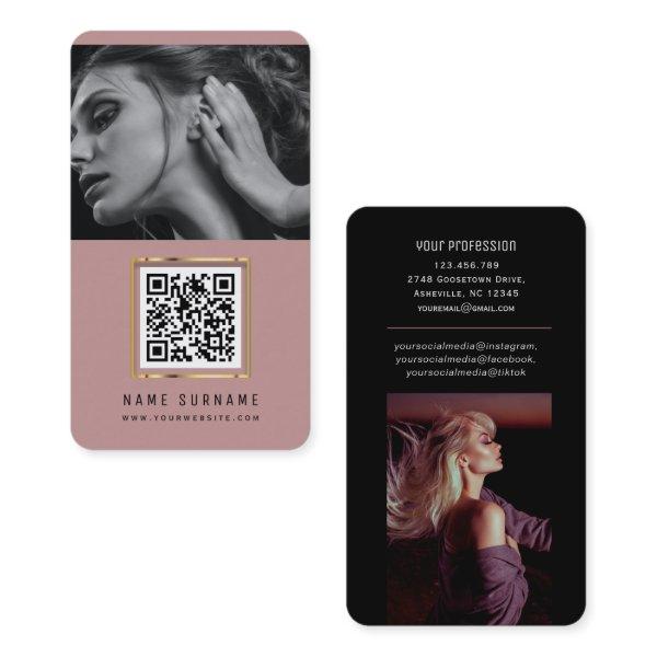 photos qr code scannable barcode modern dusty pink