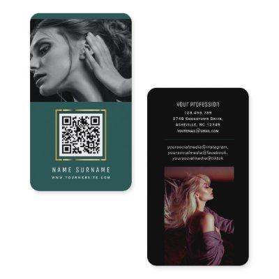 photos qr code scannable barcode modern emerald