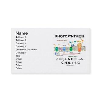 Photosynthesis (Chemical Formula)