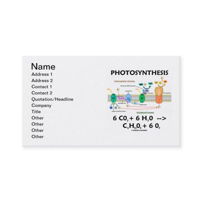 Photosynthesis (Chemical Formula)