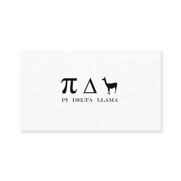 Pi Delta Llama Mathematics Symbols