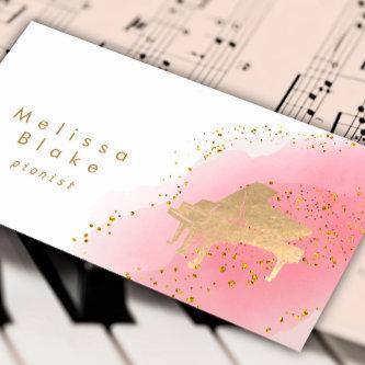 pianist hot pink watercolor