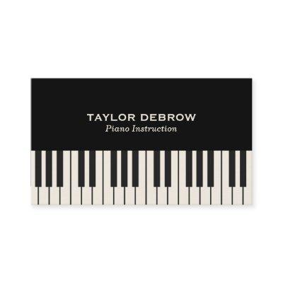 Piano Keyboard Black & White Modern Sophisticated