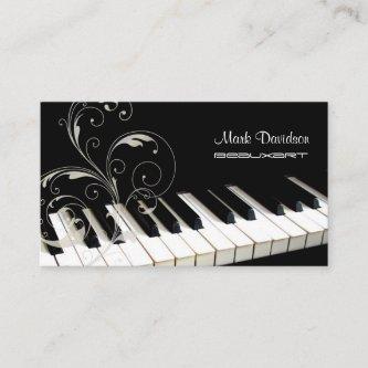 Piano Keyboard+swirls/teacher/tuner