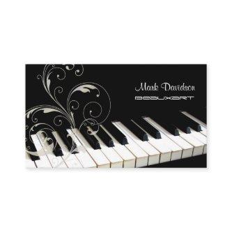 Piano Keyboard+swirls/teacher/tuner