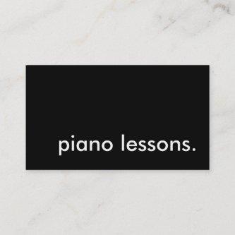 piano lessons.