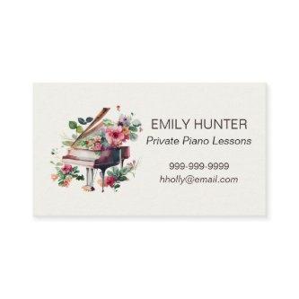 Piano Lessons  with Floral Piano