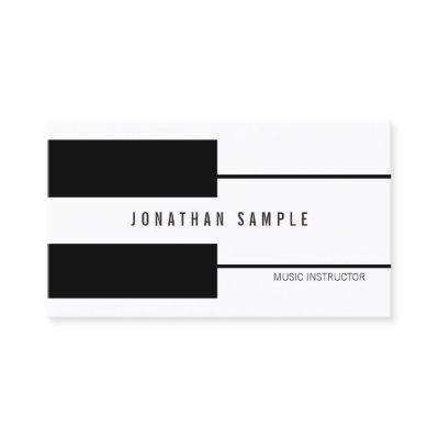 Piano Music Teacher Instructor Elegant Modern