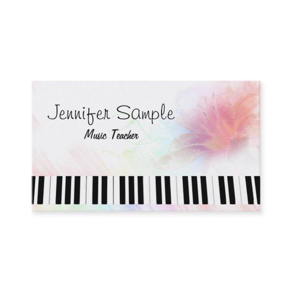 Piano Music Teacher Professional Elegant