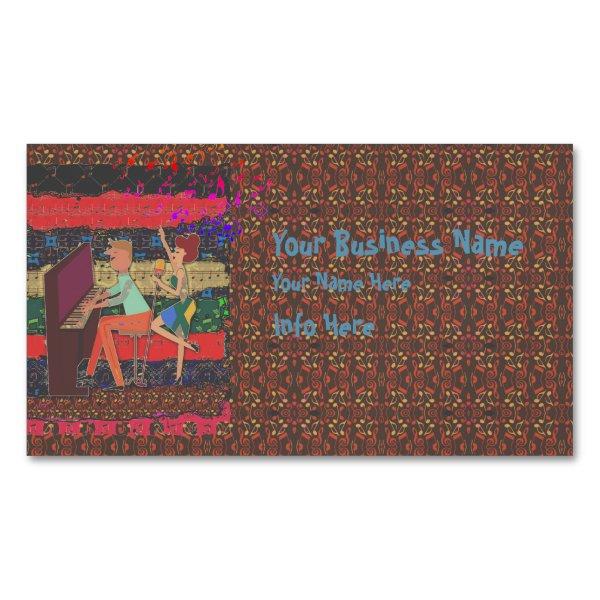 Piano Player And Music Notes 2  Magnet