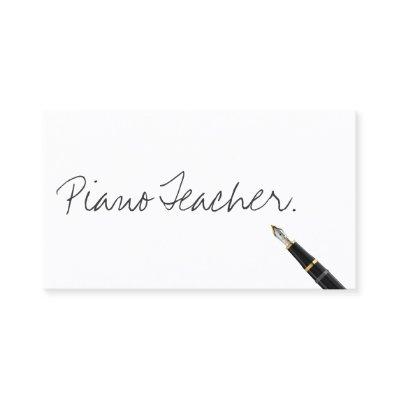 Piano Teacher Handwritten Typography Music