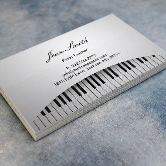 Piano Teacher Pure White Piano Keys Music