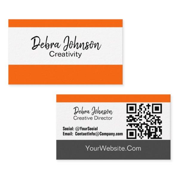 Pick Your Own Color Professional Stripes QR Code