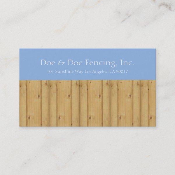Picket Fence/Fencing Contractor Lt Blue Sky
