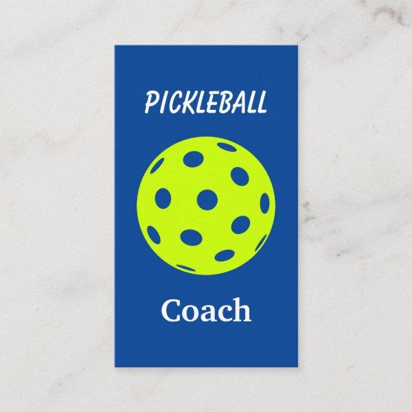 Pickleball Coach Blue Yellow