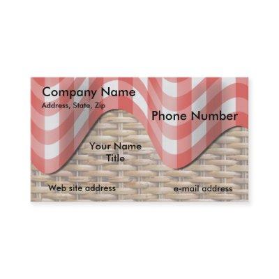 Picnic Basket Red Check Pattern