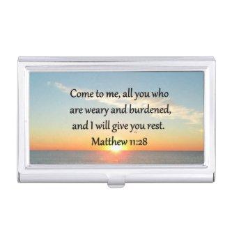 PICTURESQUE MATTHEW 11"28 SCRIPTURE VERSE  CASE