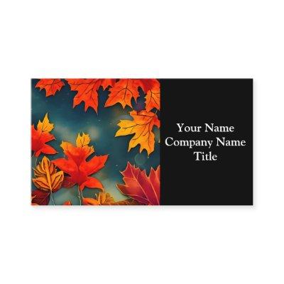 Picturesque Rustic Autumn Maple Leaves