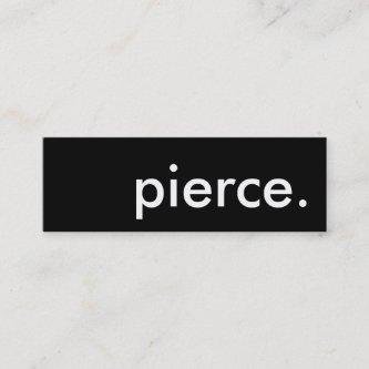 pierce. loyalty punch card