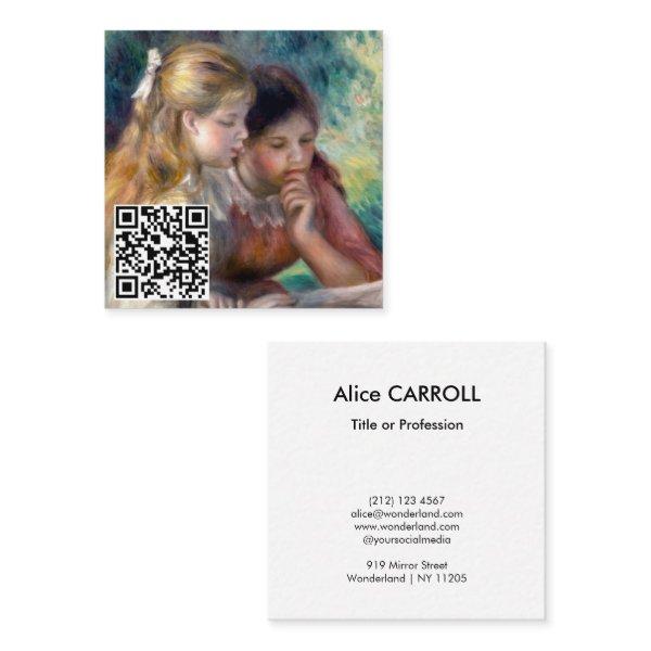 Pierre-Auguste Renoir - The Reading - QR Code Square