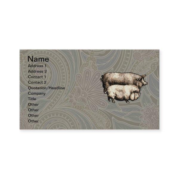 Pig Farm Country Antique Illustration Art